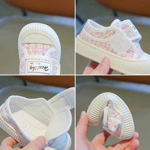 Children's Shoes 2024 Spring and Autumn New Style Canvas Shoes For Girls and Boys, Little Prince Fashion Boys' Casual Shoes, Soft Sole Baby Shoes, Trendy