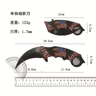 厂家现货新款折叠刀高硬度野营战术便携多功能求生野外生存折叠刀
