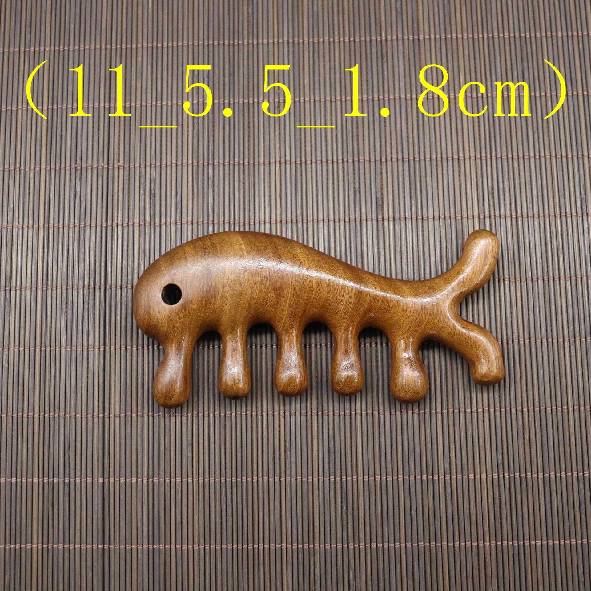 Golden Sandalwood Massage Comb-Whale