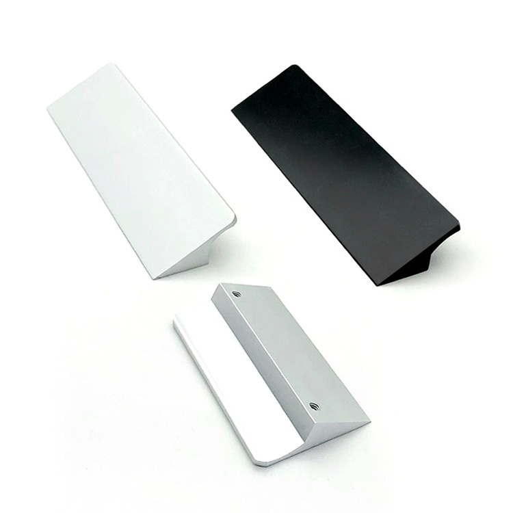 拉手櫥櫃衣櫃門把手抽屜柜子家具拉手黑色銀色櫃門實心鋁拉手