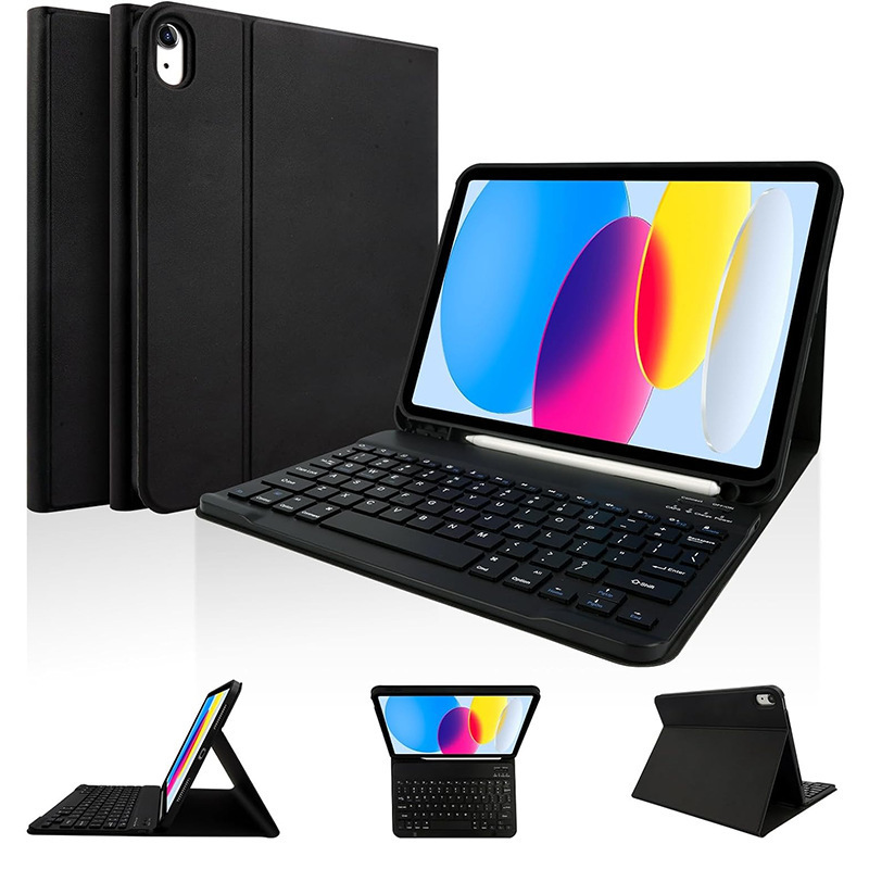 Suitable for iPad Tablet Pro 110.9.7 Protective Case 10.2 with Pen Slot and Detachable Wireless Bluetooth Keyboard Leather Case