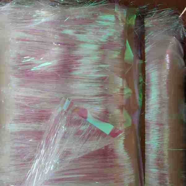 30D涤纶白丝2股捻合彩虹直丝白色五彩粘合机械裁开4mm扁平纸片