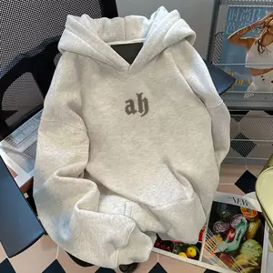 เสื้อสเวตเชิ้ตมีฮู้ดผ้าฝ้ายแท้สำหรับผู้หญิง ใส่ในฤดูใบไม้ร่วงและฤดูหนาว สไตล์ใหม่ ชิค นีช ทรงหลวม ใช้งานได้หลากหลาย มีซับขนแกะ หนาขึ้น เสื้อแจ็กเก็ตโอเวอร์ไซส์สำหรับผู้ชาย