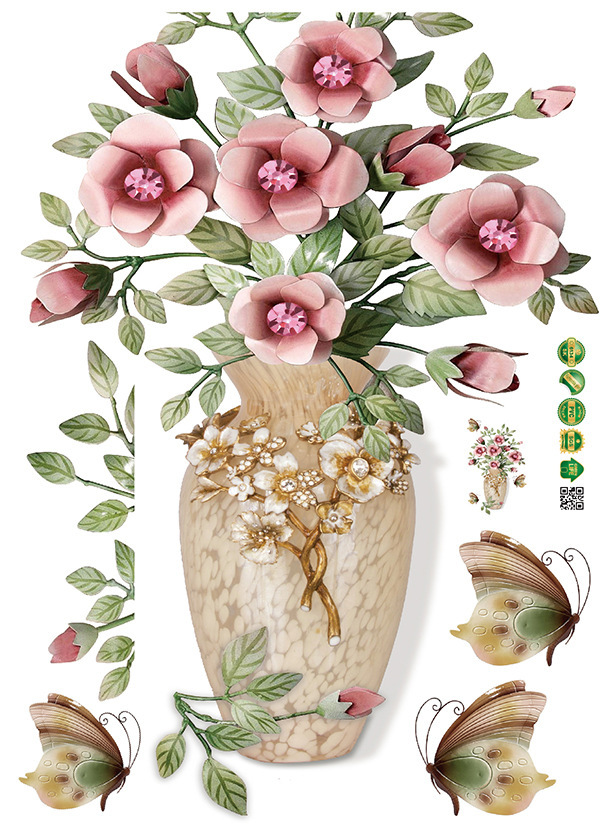 3d väggdekal vas för hallbord och sovrum inredning_voghion.com