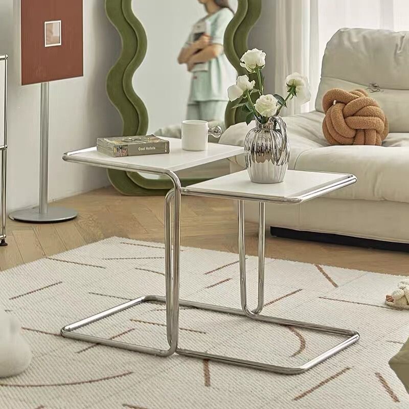 Vintage-style minimalist coffee table, Korean ins-style coffee table, modern sofa side table, bedroom side table, light luxury style, others