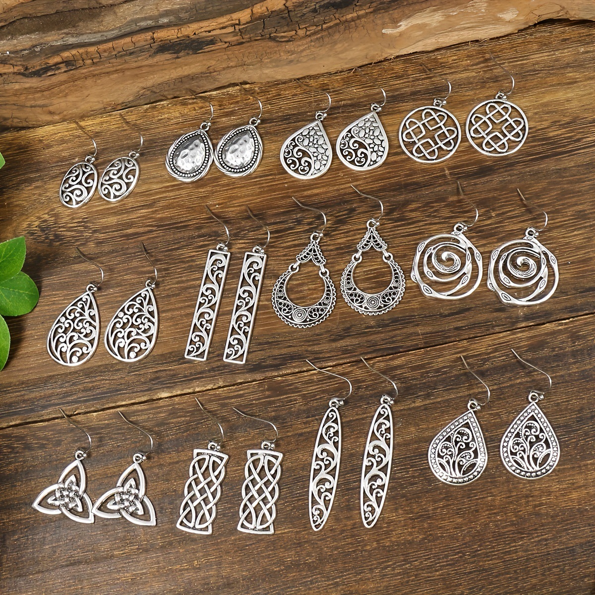 Juego de pendientes de estilo bohemio, muy vendido en el extranjero, pendientes de estilo antiguo populares en Europa y América, fabricante de joyería de Amazon al por mayor