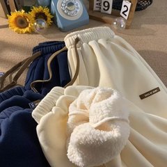 ポーラーフリース冬用パンツ メンズ 裏起毛 保温 スウェットパンツ ハイストリートブランド ゆったり ジョガーパンツ カジュアル スポーツパンツ