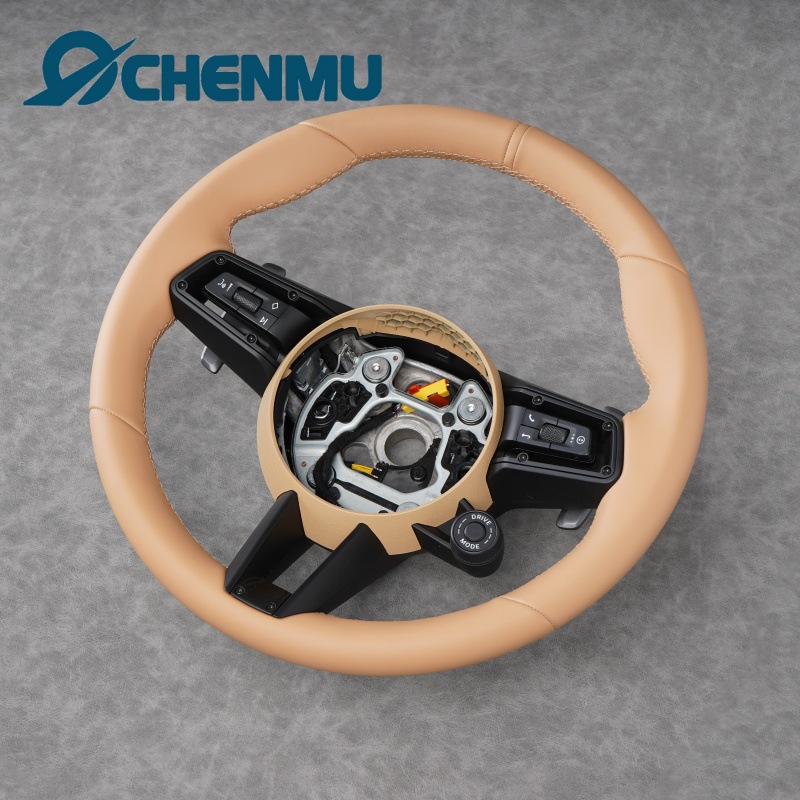 Suitable for Porsche Cayenne, Panamera, 992, Cayman, 718 Boxster modified with a new beige steering wheel