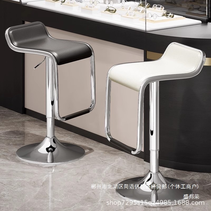Fábrica directa silla de bar elevación tienda de teléfonos móviles comercial casera cajero silla de recepción giratoria pies altos image 1
