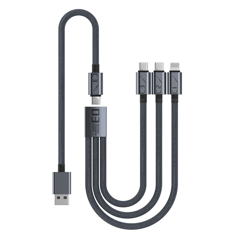無料分解編組 1 対 3 フラット フルーツ/Android/TYPE-C100W 超高速充電データ ケーブルは多目的に使用できます|undefined