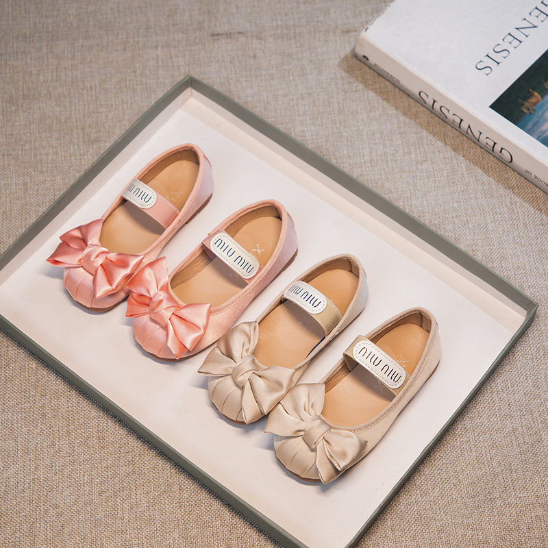 2025 Korean Style Slip-On Bow Cute Baby Shoes Girls Soft Sole Shoes Girls' Shoes