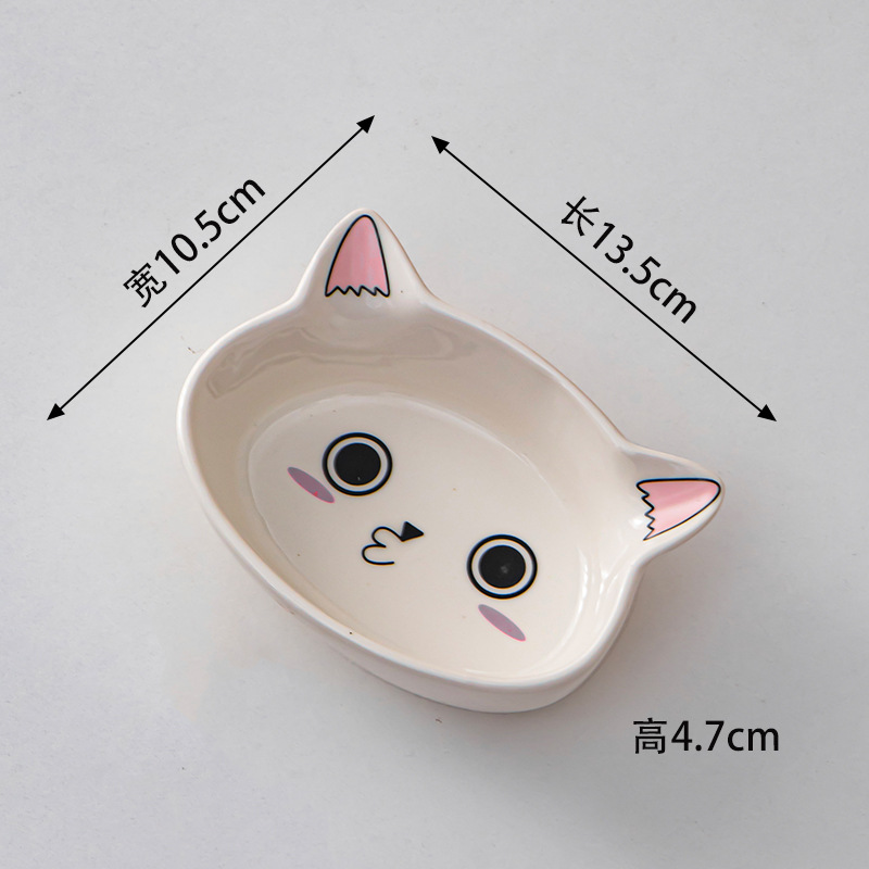 Creativo gatos de cerámica adorable modelado platos de frutas ensalada frías nueces platos cubiertos al por mayor