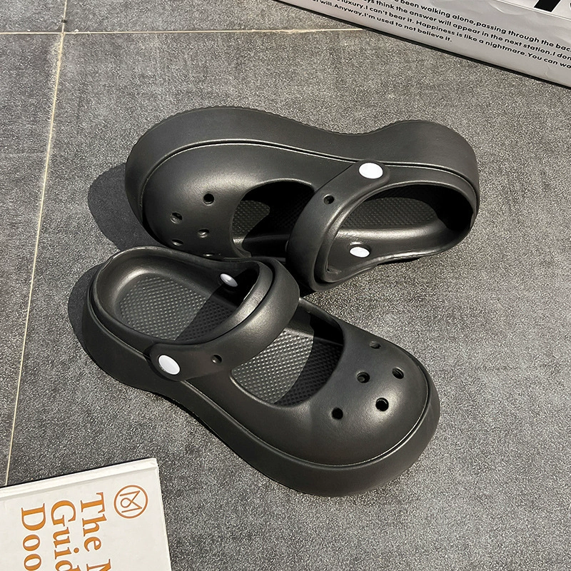 Клоги (Croc) L024 — подошва из ЭВА, мультяшные украшения, размеры 35–40