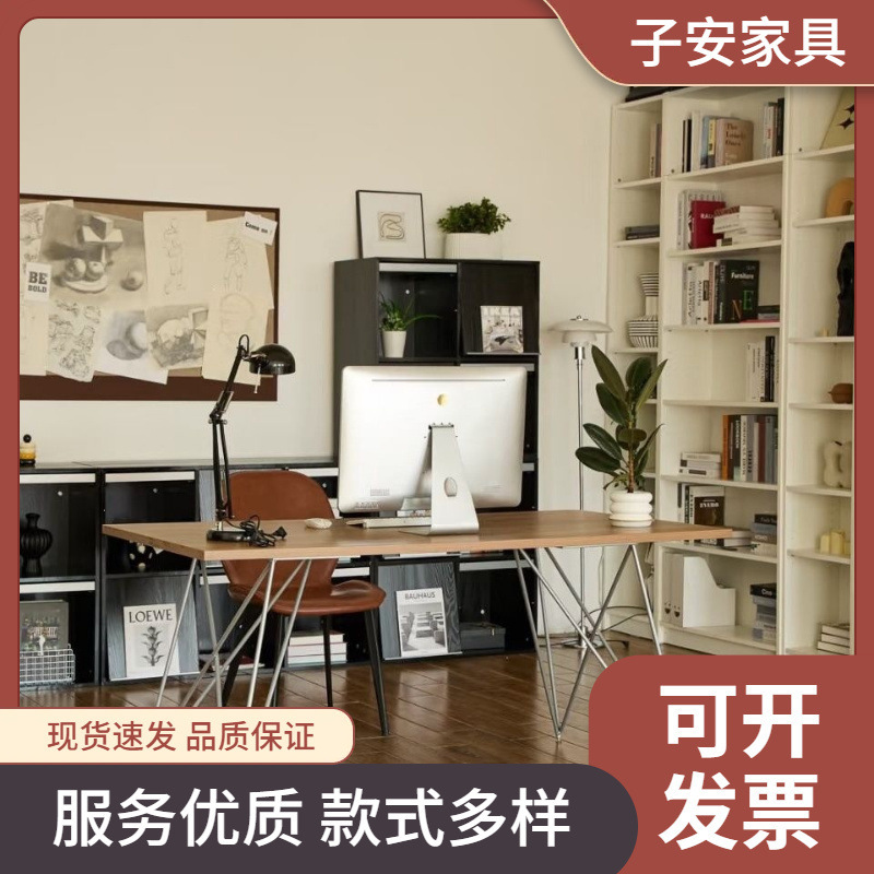 Nordic Solid Wood Desktop Home Simple Office Desk Bedroom Desk Large Board Table Modern Long Study Table Computer Desk