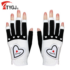 Manufacturer wholesale golf gloves, women's fingerless touch screen sports gloves, summer non-slip palm gloves