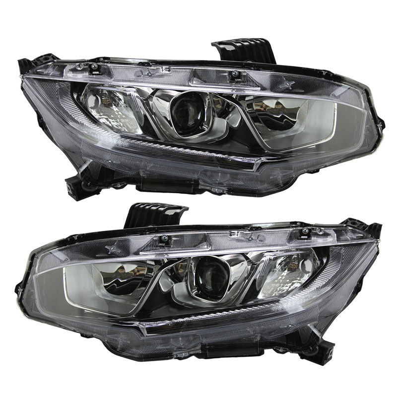 Adecuado para Honda Civic original bajo con faros 16-18 Civic galvanoplastia americano medio-Asamblea faros