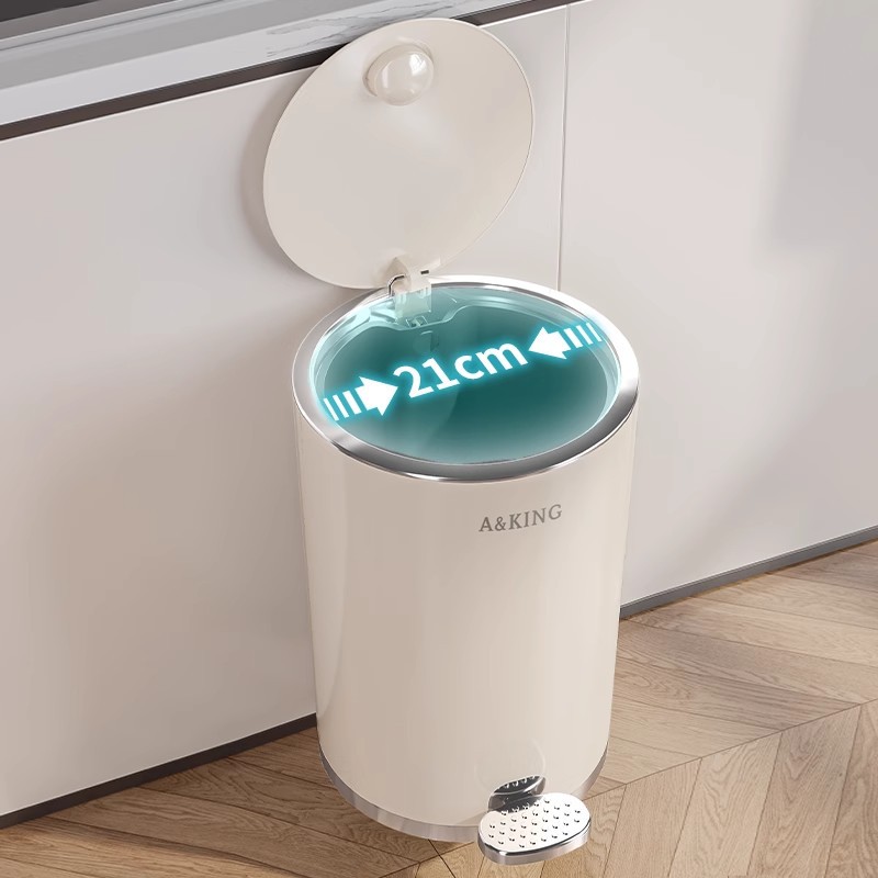 Net celebrity ins basura de alto valor de la cocina doméstica canasta de lujo ligera sala de estar dormitorio pie con cubierta de gran capacidad