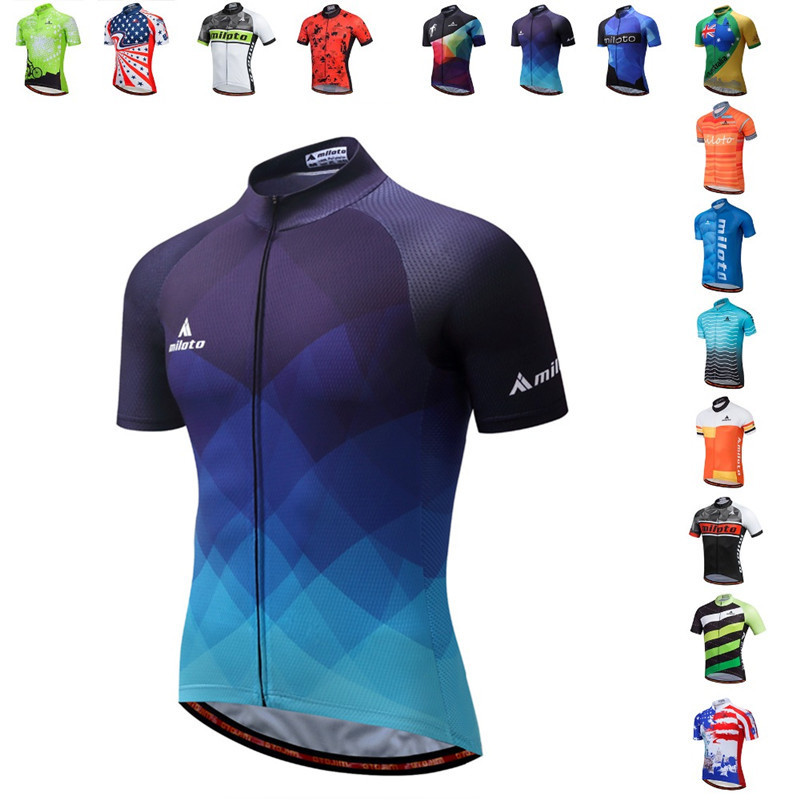 Cross-border Cycling Clothing Short-sleeved Breathable Quick-drying Summer Bicycle Mountain Bike Road Bike Short Top