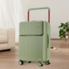 Matcha green [zipper style + front opening + wide pull rod]