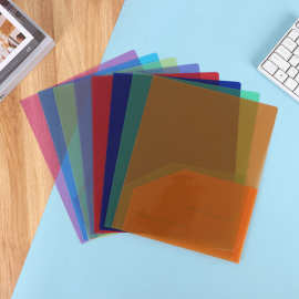 糖果色a4双插袋透明磨砂a4单页夹a5文件夹资料二页夹文件封套