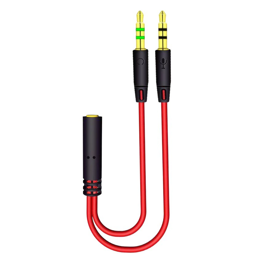 Адаптер один-в-два мобильный телефон к компьютеру гарнитура микрофон гарнитура аудио адаптер 3.5 два-в-одном адаптер