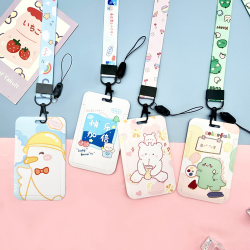 Wholesale cute student meal card sets, school cards, bus and subway employee cards, factory brand access card protective covers for boys and girls