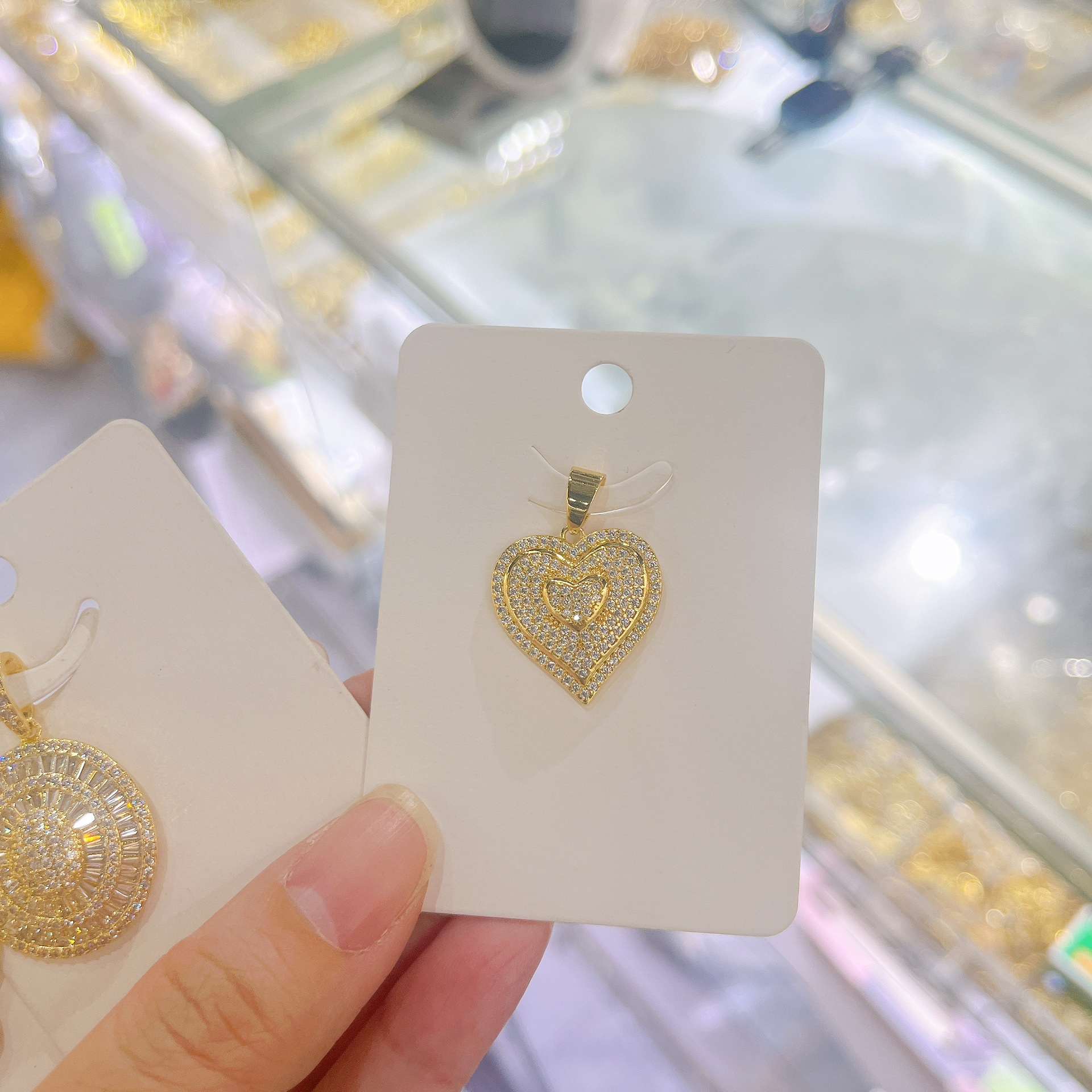 Colgante de zirconio nuevo colgante de diamante de cinco petas amor de alta calidad temperamento joyas de alta gama mujeres lujosas estrellas