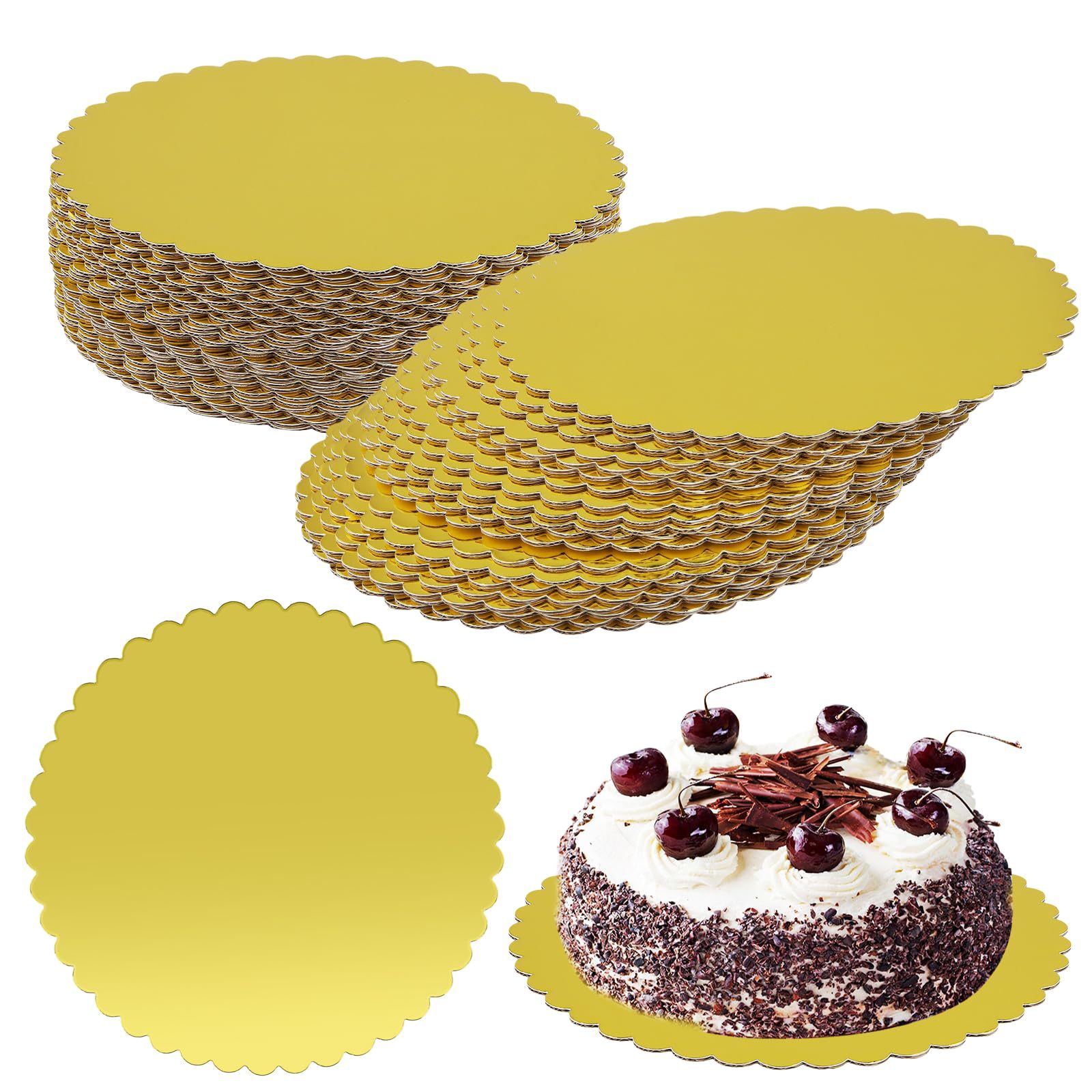 Comercio exterior transfronterizo oro encaje base pastel de papel corrugado a prueba de aceite pastel almohadilla pastel bandeja
