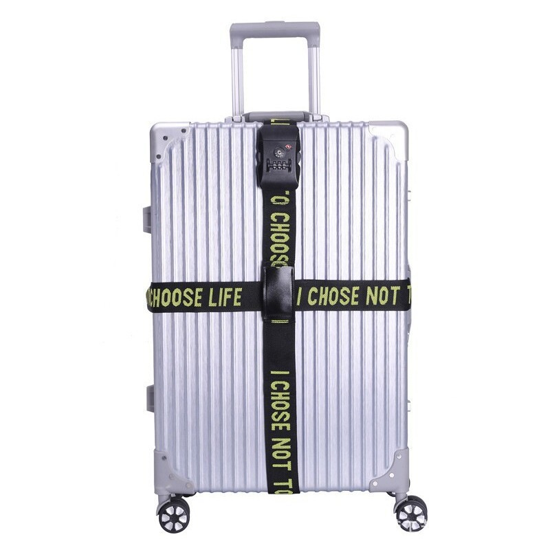 Nylon luggage strap, suitcase fastening strap, adjustable buckle style, multi-color TSA code lock luggage strap