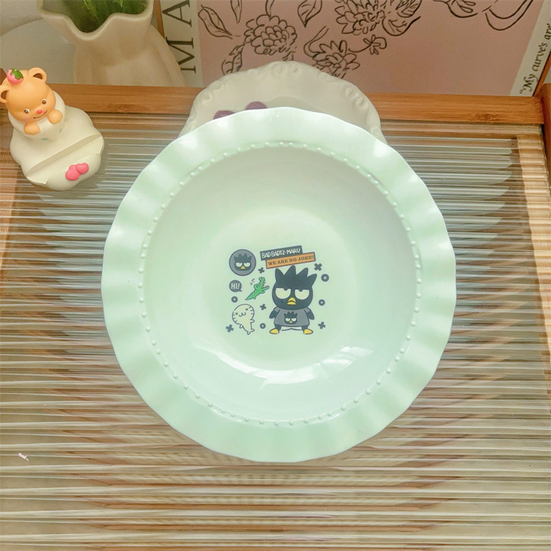 labubu马卡龙糖果色沙拉盘家用水果盘儿童甜品早餐零食水果蛋糕盘|undefined