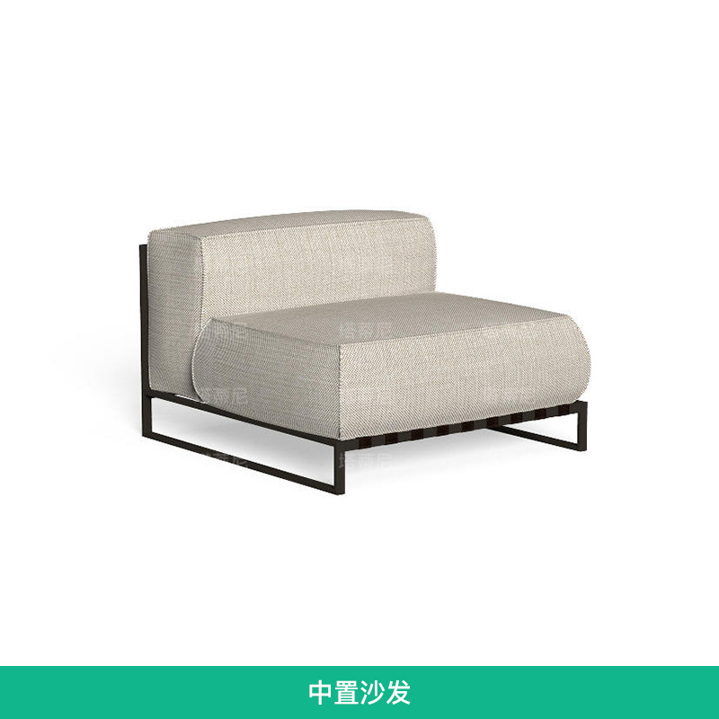 Sofá de exterior de ratán para villa, patio, jardín, terraza, impermeable, con protección solar, juego de sofás de aleación de aluminio, muebles de diseño. image 8