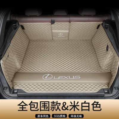 Coverage for Rx350H/Rx270/Rx500H Trunk, Trunk Mat - genuine-leather-off-white-full-coverage-flat-lay-secure-fit-odorless-lexus-rx-imported-2023-2026-model