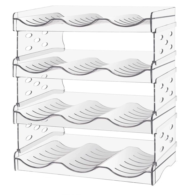 Стеллаж для хранения трансграничных бутылок с водой настольная Штабелируемая прозрачная винная витрина холодильник Винная стойка Бытовая стеллаж для хранения