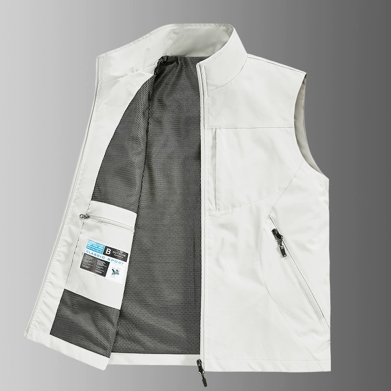 Жилет для фотографов на молнии, быстросохнущая рабочая одежда для волонтерских работ, жилет для рекламных мероприятий, куртка с принтом для групповых закупок