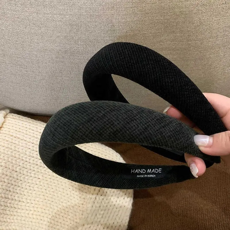 Widened and Elevated Crown, Korean Imported Comfortable Versatile Threaded Sponge Wide Headband, Celebrity Influencer Style Hairpin Widened and Elevated Crown, Korean Imported Comfortable Versatile Threaded Sponge Wide Headband, Celebrity Influencer Style Hairpin