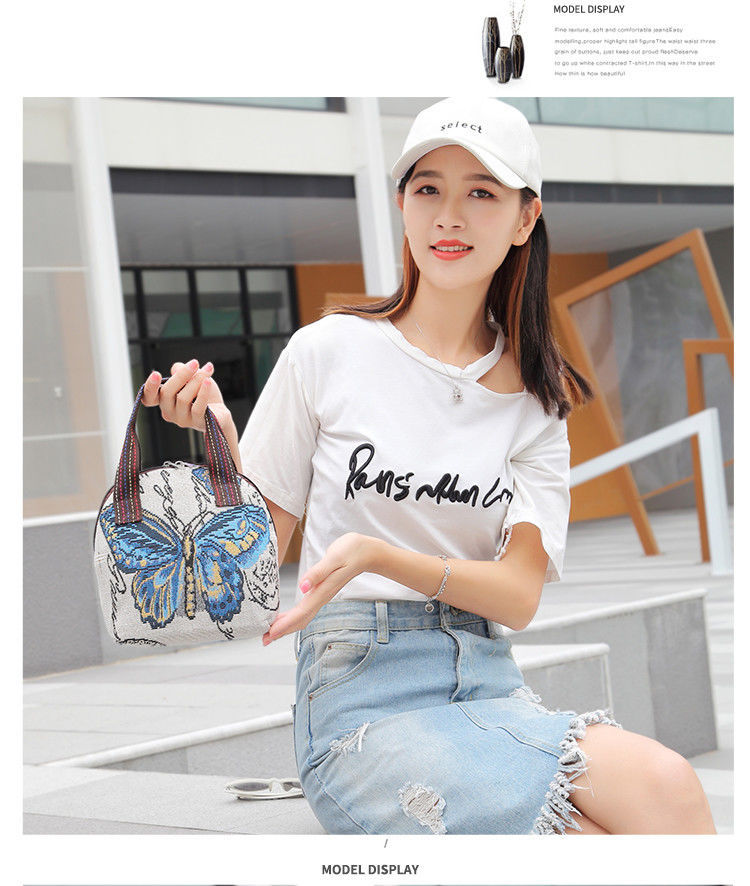 Women's Fashion Butterfly Cotton And Linen Shopping Bags display picture 1