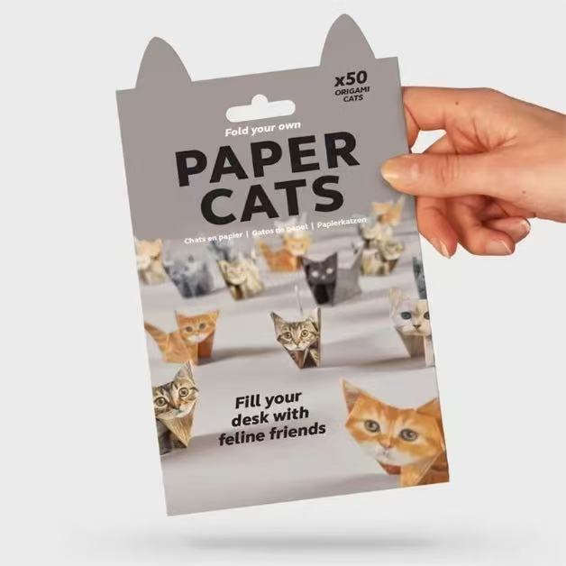 新款DIY Paper Cats DIY纸猫折叠动物折纸50pcs|undefined