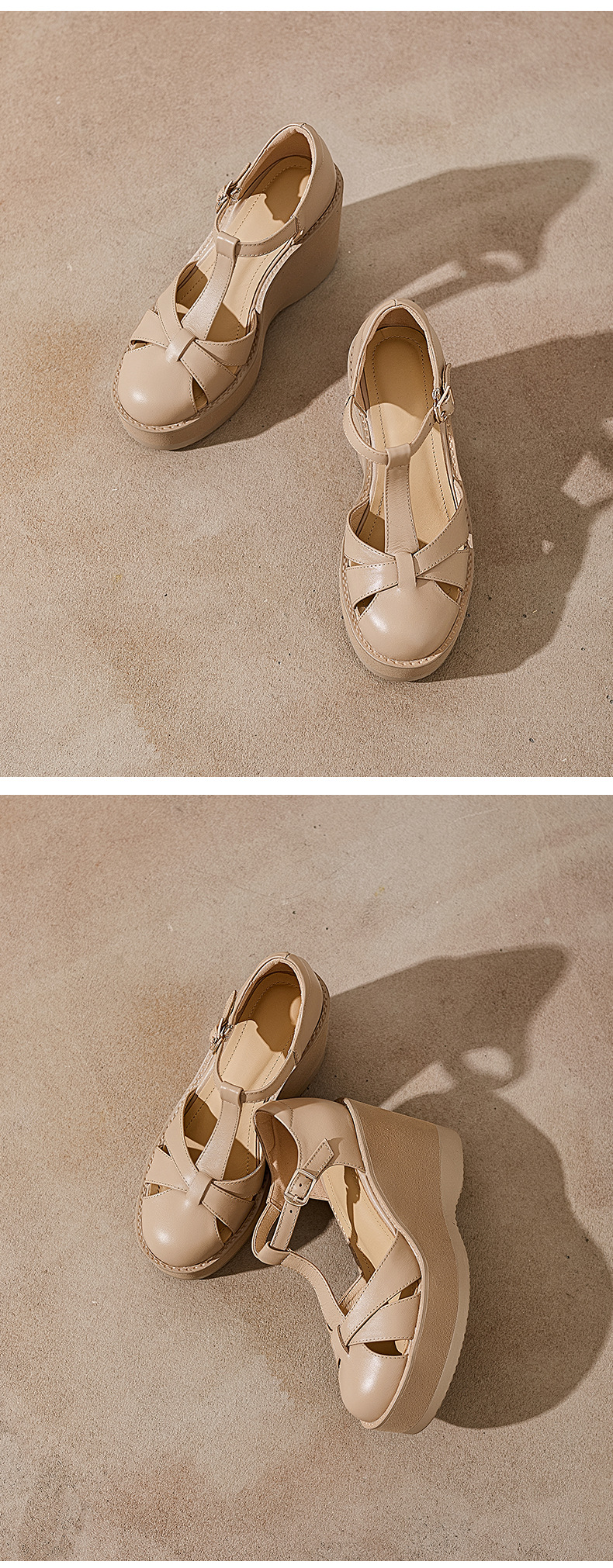 Sandal nữ cao gót đế dày 9.5 cm quai ngang khóa T — đen chi tiết 11