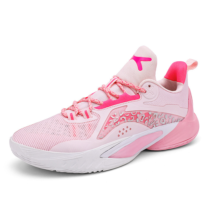 Zapatos de baloncesto de malla antideslizante, desgaste y amortiguación, zapatos profesionales de juego de combate para parejas image 3