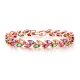 Cross-border colorful crystal willow leaf bracelet female niche design European and American bracelet bracelet fashion jewelry zircon wholesale
