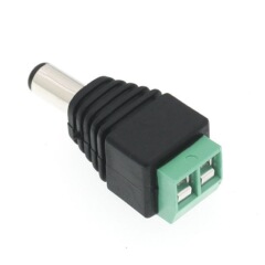 オスとメスの DC プラグ 5.5*2.1/2.5 無はんだ 12V DC インターフェースコネクタ電源端子 2.5 メートルユニバーサル