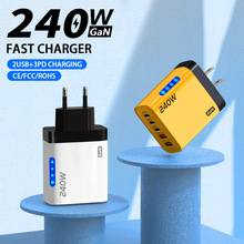 跨境240w双USB+3PD充电器 适用苹果华为手机充电器智能快充充电头