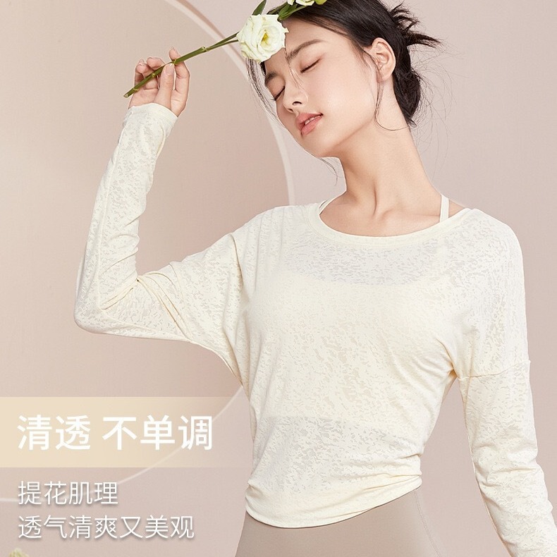 lulu autumn and winter new yoga clothes women's running round neck loose blouse T-shirt workout clothes sports top long sleeve