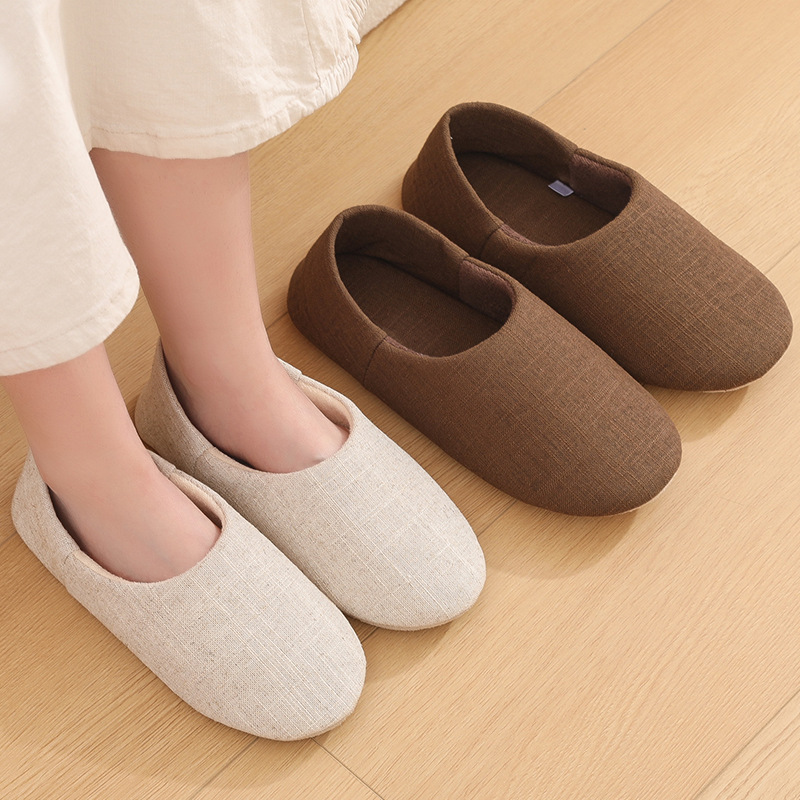 Wholesale Japanese style bag heel slippers mute wooden floor slippers indoor lovers soft bottom slippers Four Seasons Moon shoes generation Wholesale Japanese style bag heel slippers mute wooden floor slippers indoor lovers soft bottom slippers Four Seasons Moon shoes generation