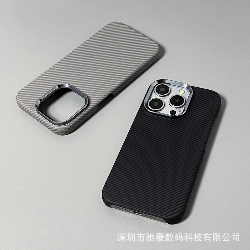 iPhone16promax 磁気電話ケース Apple 15 つや消しスキンフィールメタルレンズ PC に適したケブラー|undefined