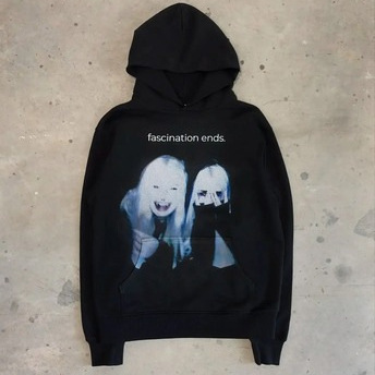 Fasc girl print pullover hoodie Y2K harajuku couple
