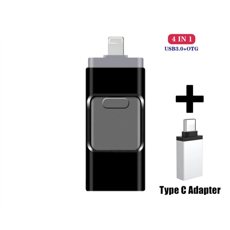 Disco flash del usb del teléfono móvil tres-en-un disco flash del usb para el ordenador androide 1t del iPhone de la manzana