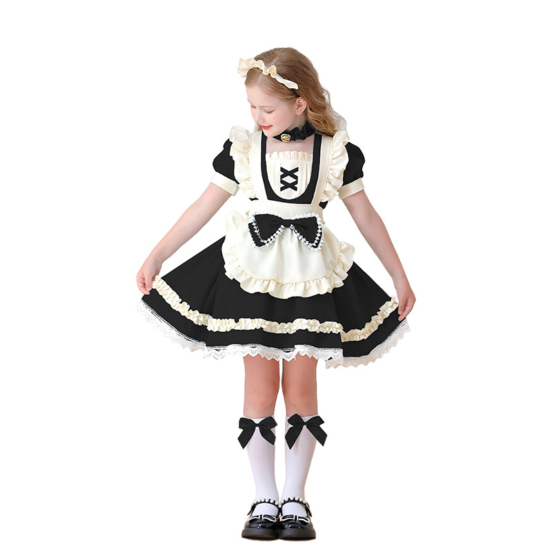 Girls Maid Outfit Children's Clothing Loli Pastoral Manor Lolita Dress Colonial Girl Alice Lolita