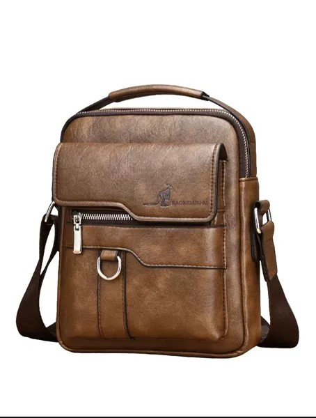 high quality Business Casual Postman Briefcase Large Capacity Fashionable All-match Light Luxury Waterproof Men's Shoulder Crossbody Bag