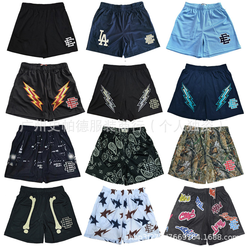 Eric Emmanuel Ee American Shorts Summer Fitness Sports Jogging Training Mesh Quick-Drying Casual Shorts